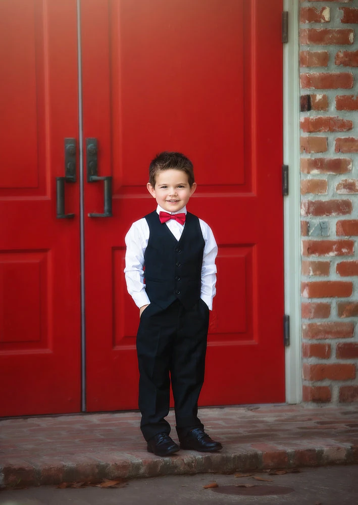 BOYS SAVILLE ROW BLACK TUXEDO 3PC. SET 6 BOYS SAVILLE ROW BLACK TUXEDO 3PC. SET - Image 4