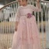 BELLA RAFAELA GOWN & BELT SET PINK -Fashion Dress-Trish Scully 120