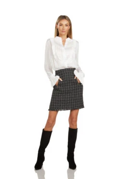 MAYA TUXEDO BLOUSE WINTER WHITE -Fashion Dress-Trish Scully 122 3 7b061711 c06f 4449 b788 f214d64a6be4