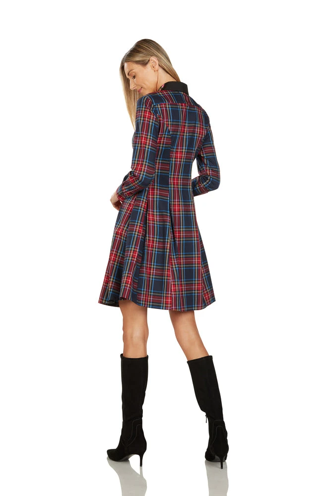 TRACY EMBROIDERED COLLAR TARTAN DRESS 7 TRACY EMBROIDERED COLLAR TARTAN DRESS - Image 5