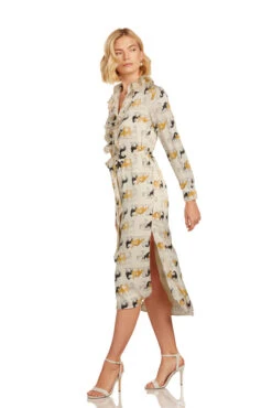 LEA BUTTON DOWN MAXI DRESS EQUESTRIAN PRINT -Fashion Dress-Trish Scully 14 2 f55addec 7ded 46b0 b924 67ff4b498da1