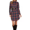 EVE BUTTON FRONT TARTAN SHIRT DRESS -Fashion Dress-Trish Scully 140 1