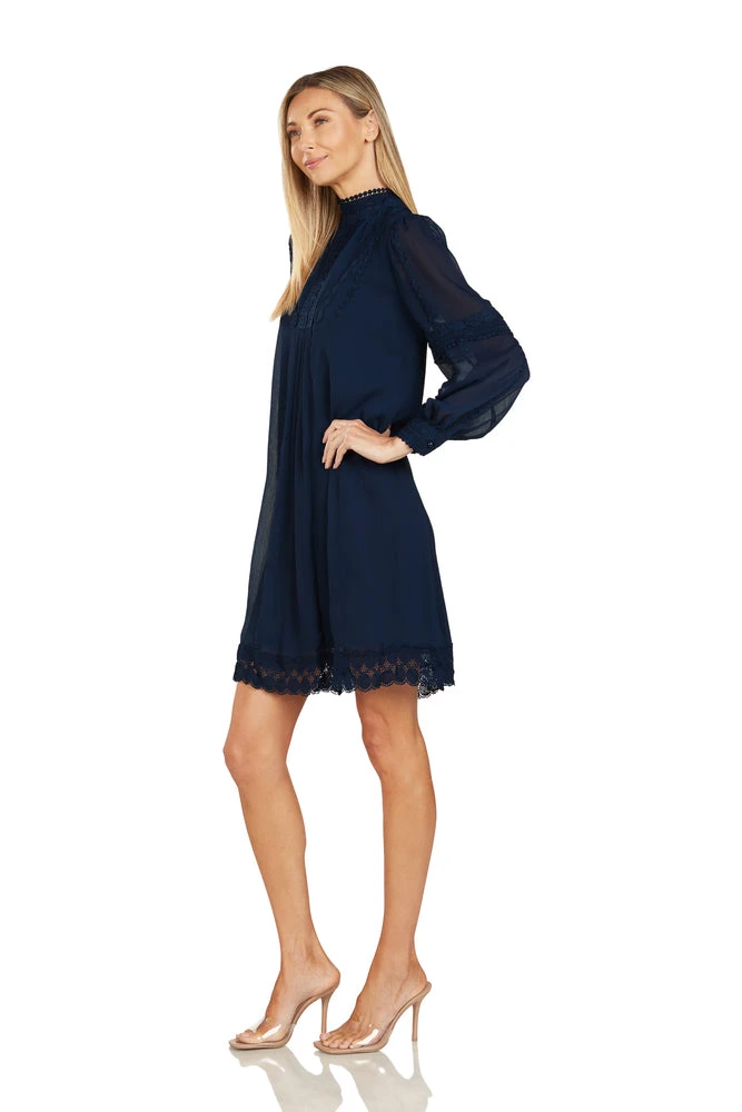 THEODORA SHIFT DRESS NAVY BLUE 8 THEODORA SHIFT DRESS NAVY BLUE - Image 6