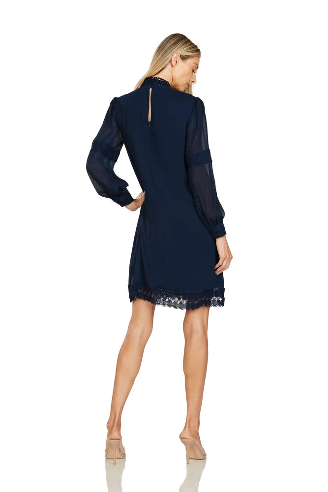 THEODORA SHIFT DRESS NAVY BLUE 5 THEODORA SHIFT DRESS NAVY BLUE - Image 3