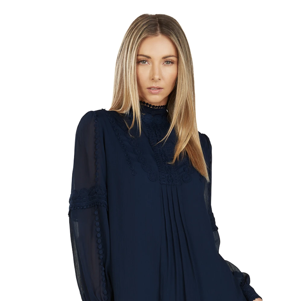 THEODORA SHIFT DRESS NAVY BLUE 4 THEODORA SHIFT DRESS NAVY BLUE - Image 2