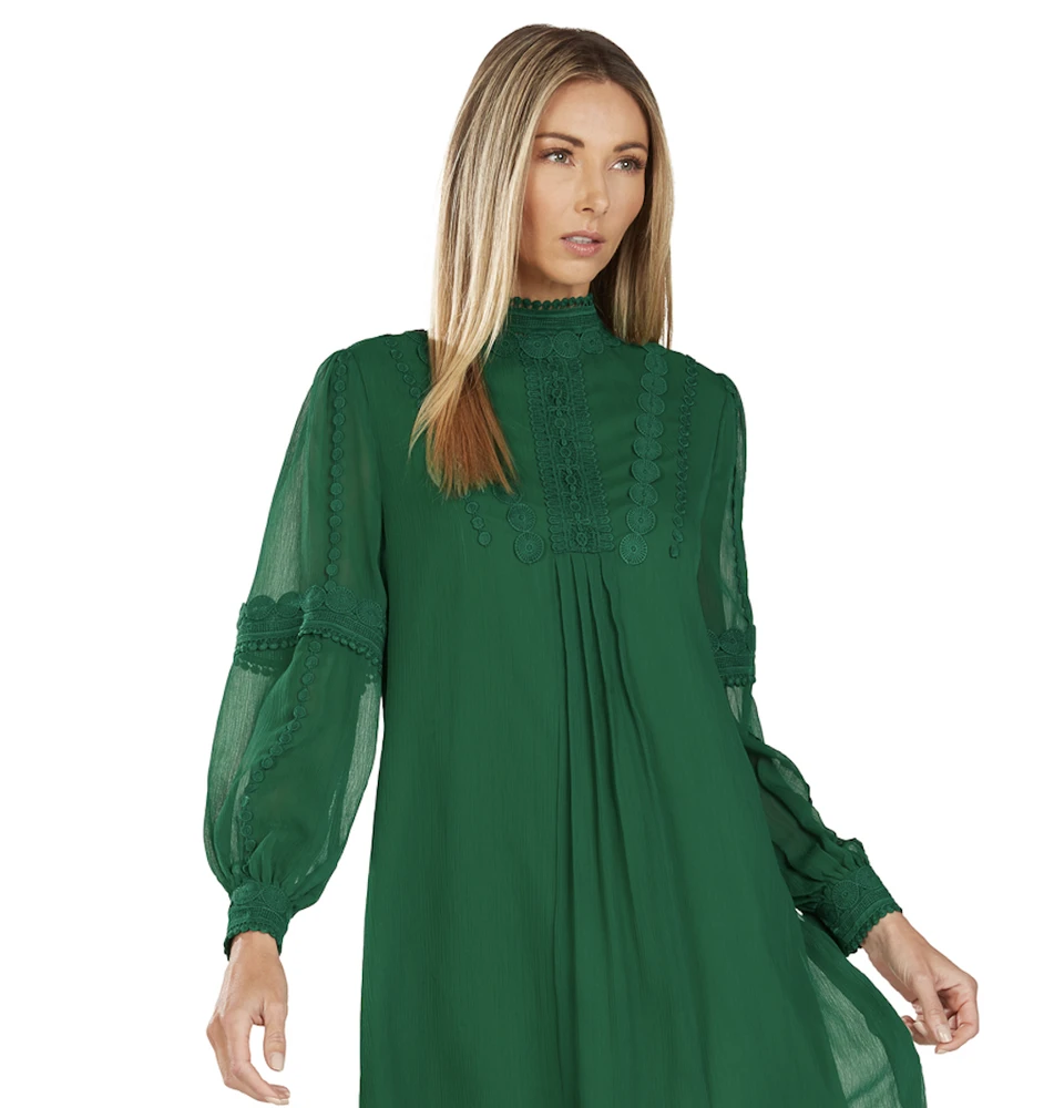THEODORA SHIFT DRESS EMERALD GREEN 6 THEODORA SHIFT DRESS EMERALD GREEN - Image 4