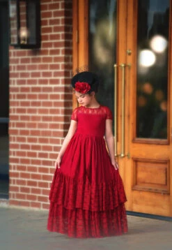 MEGHAN GOWN CRIMSON -Fashion Dress-Trish Scully 16 4