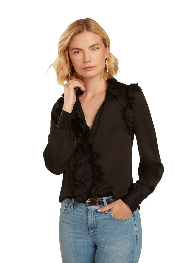 CASSANDRA BLOUSE BLACK 4 CASSANDRA BLOUSE BLACK - Image 2