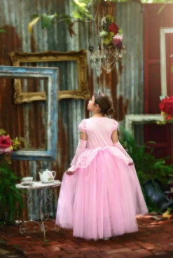 PRINCESS ADELINE GOWN & GLOVES SET PINK -Fashion Dress-Trish Scully 174 3
