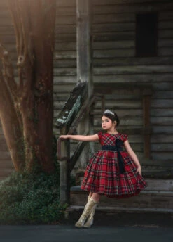 ISLA STEWART TARTAN DRESS -Fashion Dress-Trish Scully 175 3