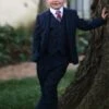 BOYS NAVY BLUE BROOKS SUIT 3PC. SET -Fashion Dress-Trish Scully 188