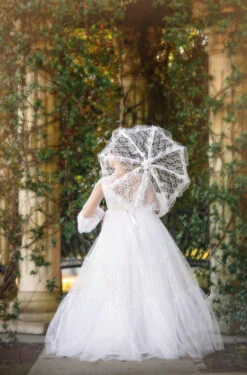 PIPER LACE PARASOL WHITE -Fashion Dress-Trish Scully 19 2 7808049b 64da 4ae3 a512 79e62846df5b