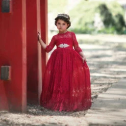 BELLA RAFAELA GOWN & BELT CRIMSON -Fashion Dress-Trish Scully 1 4bf40819 58ab 482c abf6 5149d1438338