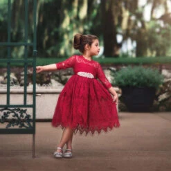 BELLA RAFAELA DRESS & BELT SET-CRIMSON -Fashion Dress-Trish Scully 1 d9fe7ed3 575f 43ad aec8 7477fd704961