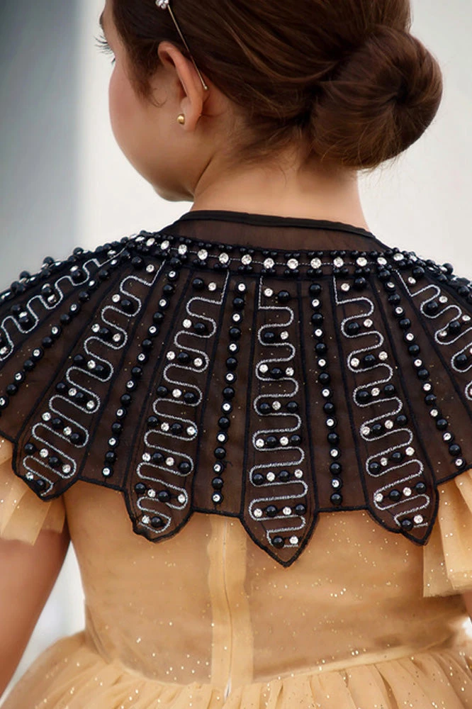 HENRIETTA JEWELED CAPE BLACK 4 HENRIETTA JEWELED CAPE BLACK - Image 2