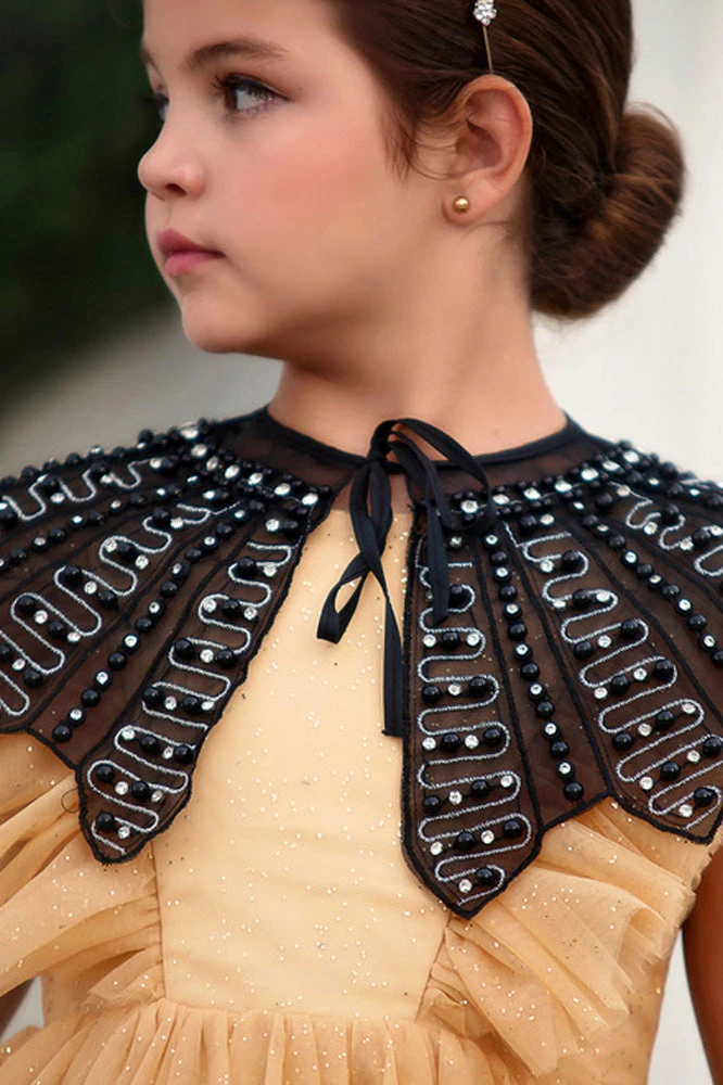 HENRIETTA JEWELED CAPE BLACK 9 HENRIETTA JEWELED CAPE BLACK - Image 7