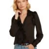 CASSANDRA BLOUSE BLACK -Fashion Dress-Trish Scully 207