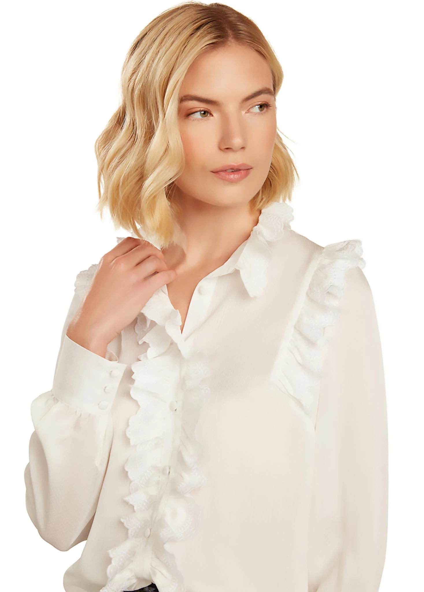 CASSANDRA BLOUSE WINTER WHITE 3 CASSANDRA BLOUSE WINTER WHITE