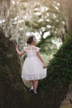 OLIVIA DRESS ANTIQUE WHITE -Fashion Dress-Trish Scully 237 3