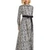 CONSTANCE MAXI DRESS NAVY DAMASK 2 CONSTANCE MAXI DRESS NAVY DAMASK -Fashion Dress-Trish Scully 26 1424 WEB