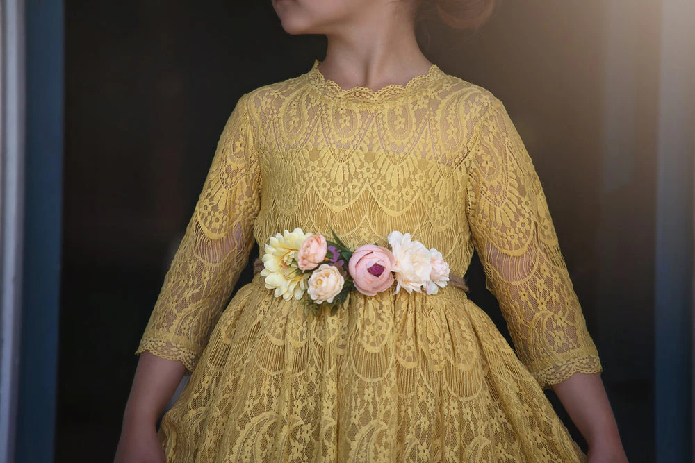 BELLA RAFAELA DRESS & BELT SET SUNFLOWER 4 BELLA RAFAELA DRESS & BELT SET SUNFLOWER - Image 2