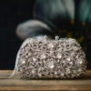 SILVER CRYSTAL CLUTCH
