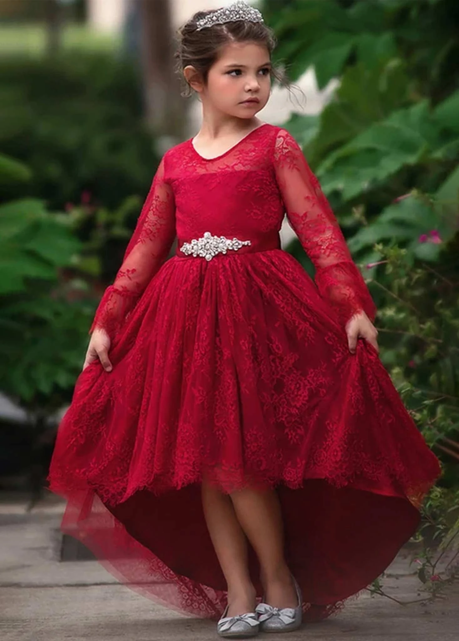 AINSLEY DRESS & BELT SET CRIMSON 3 AINSLEY DRESS & BELT SET CRIMSON