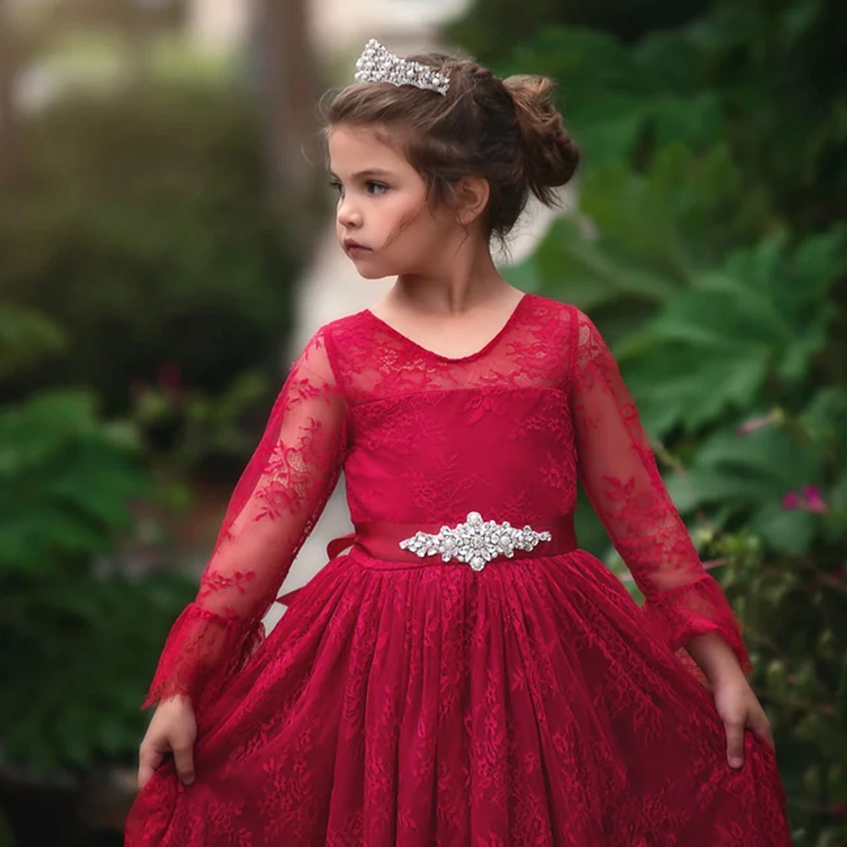 AINSLEY DRESS & BELT SET CRIMSON 5 AINSLEY DRESS & BELT SET CRIMSON - Image 3