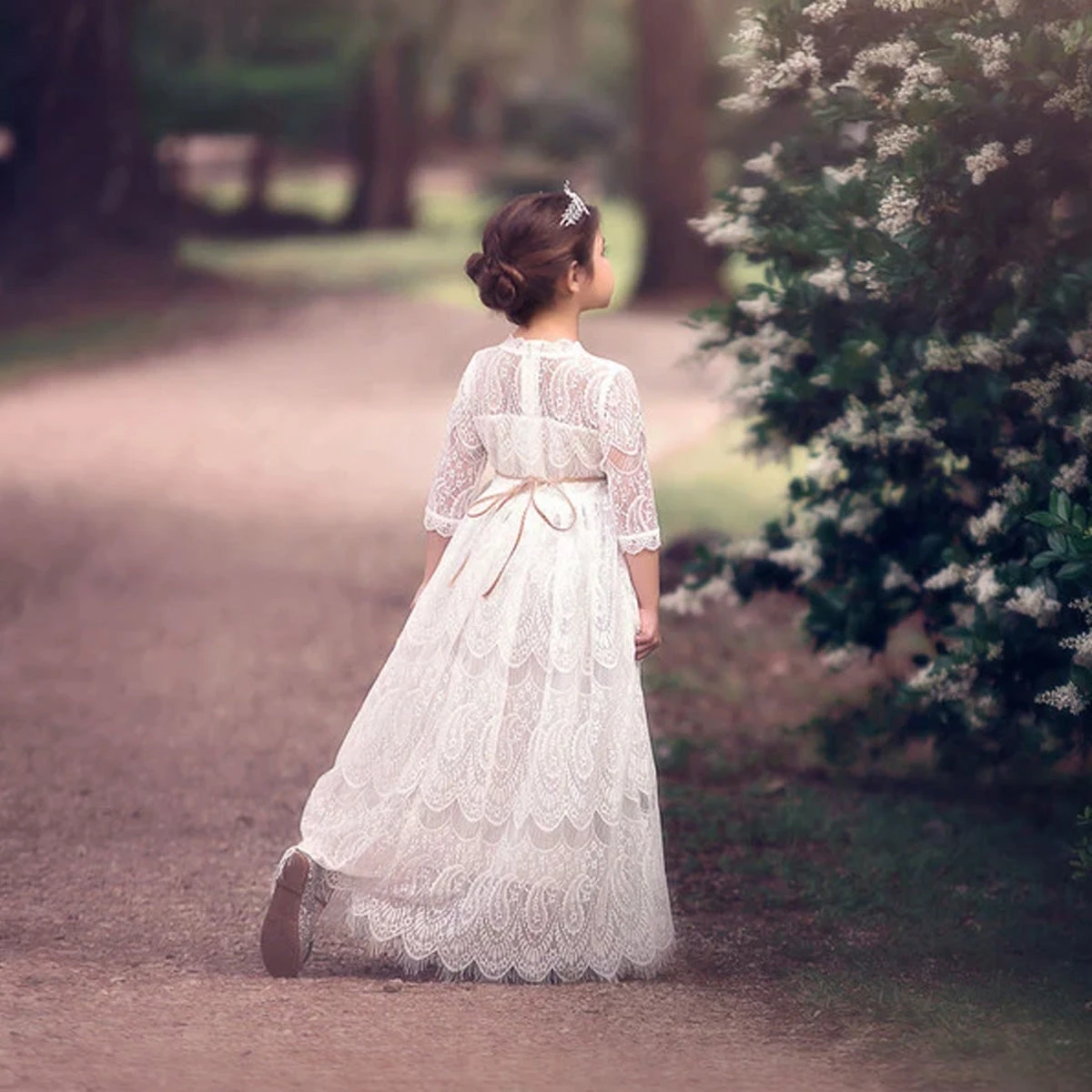 BELLA RAFAELA GOWN & BELT SET WHITE 8 BELLA RAFAELA GOWN & BELT SET WHITE - Image 6