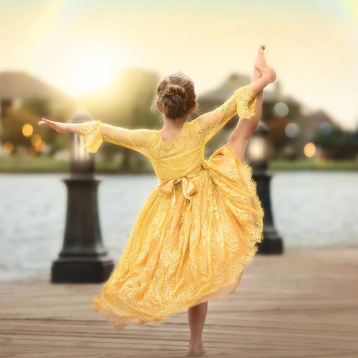 AINSLEY DRESS & BELT SET SUNFLOWER 6 AINSLEY DRESS & BELT SET SUNFLOWER - Image 4