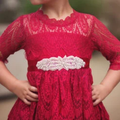 BELLA RAFAELA DRESS & BELT SET-CRIMSON -Fashion Dress-Trish Scully 2 f8374cce 8d20 476b bf40 040c91e9b002