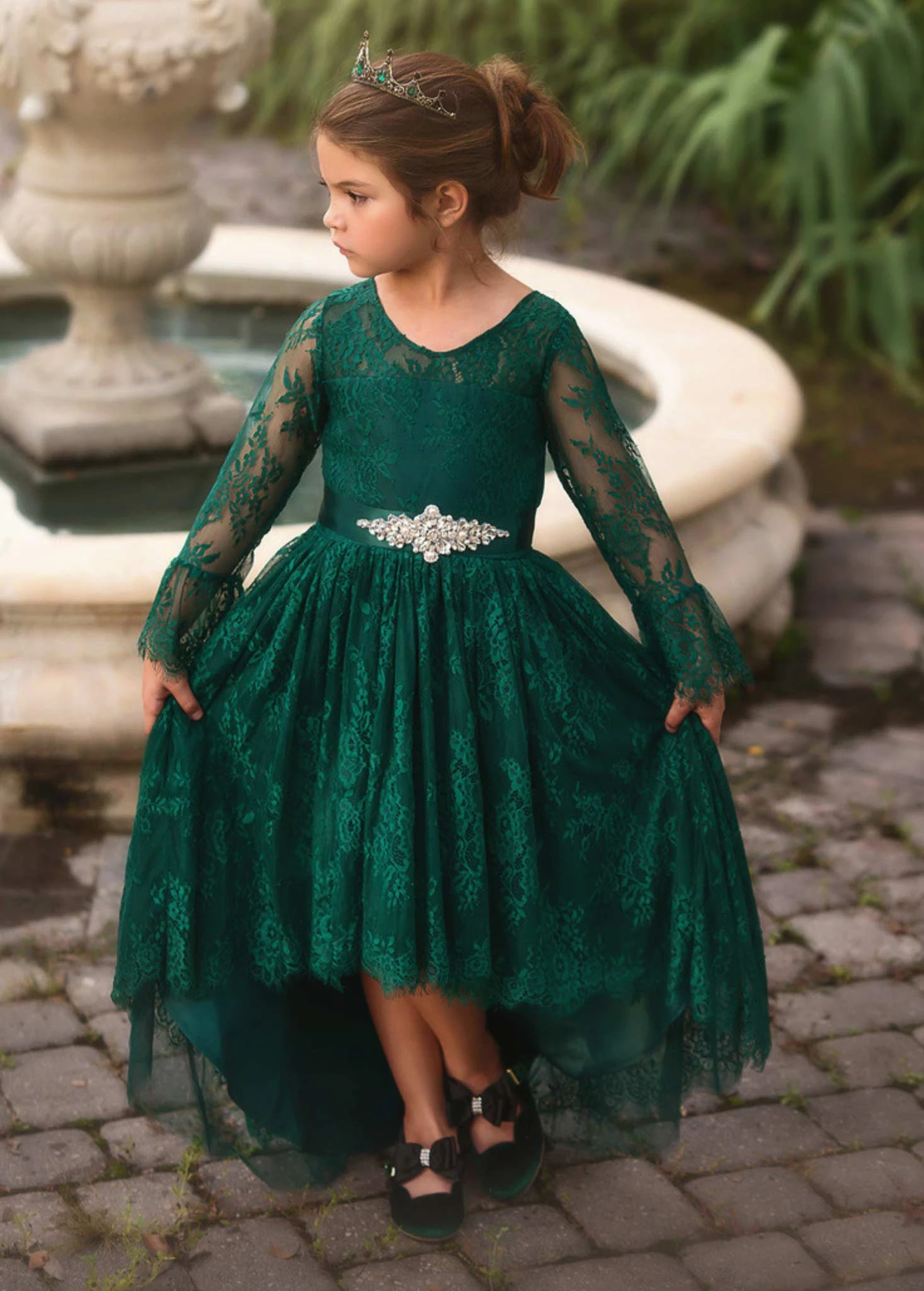 AINSLEY DRESS & BELT SET EMERALD 3 AINSLEY DRESS & BELT SET EMERALD