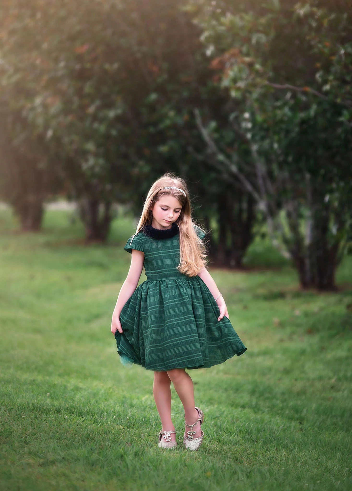 EVANGELINE DRESS EMERALD 3 EVANGELINE DRESS EMERALD