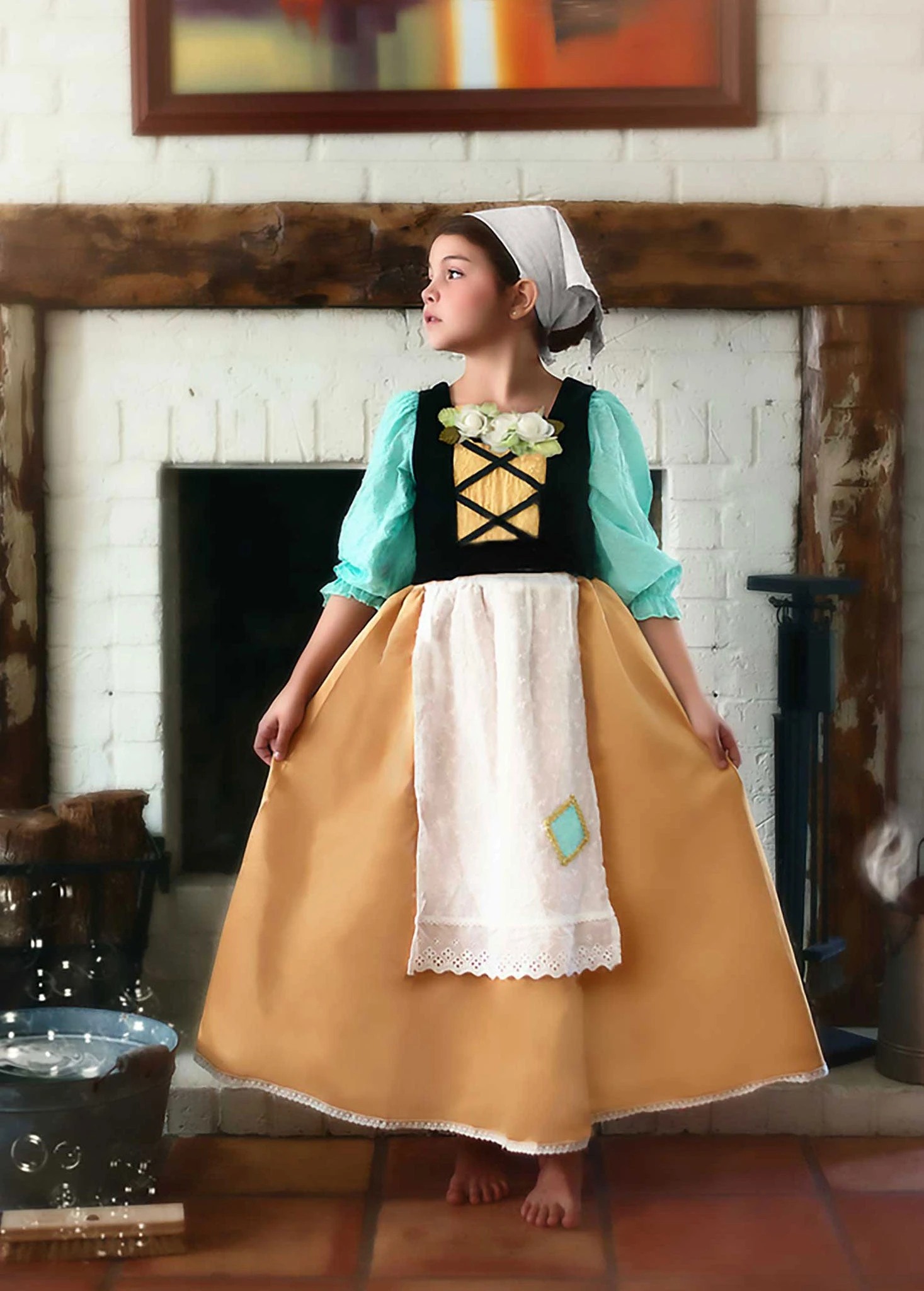 FAIR MAIDEN DRESS & HEAD SCARF SET 3 FAIR MAIDEN DRESS & HEAD SCARF SET