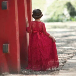 BELLA RAFAELA GOWN & BELT CRIMSON -Fashion Dress-Trish Scully 3 20682666 84ed 4478 9a0c 2cd6635e69f3