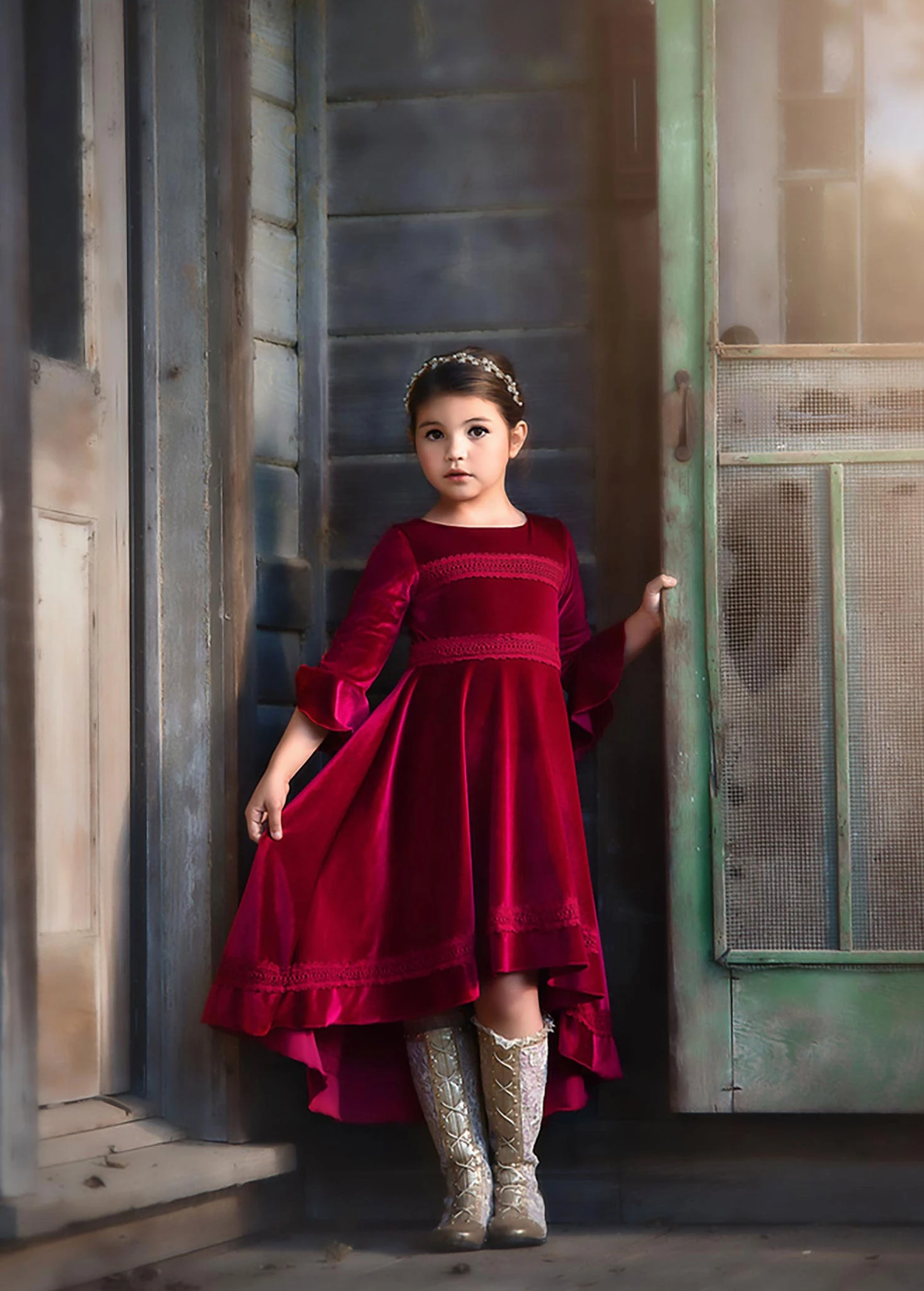 LILY DRESS BURGUNDY VELVET 3 LILY DRESS BURGUNDY VELVET