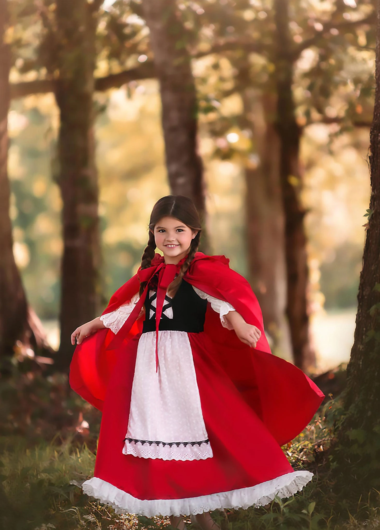 LUXE RED RIDING HOOD DRESS & CAPE SET 3 LUXE RED RIDING HOOD DRESS & CAPE SET