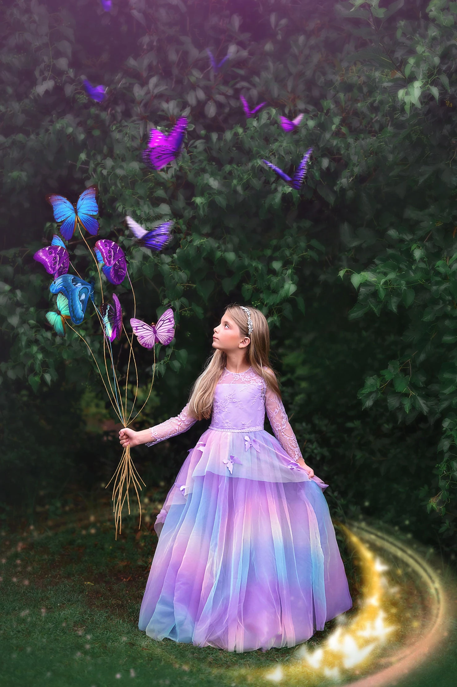 MARIPOSA GOWN WATERCOLORS 3 MARIPOSA GOWN WATERCOLORS