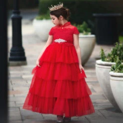 ARIANA GOWN & BELT SET CRIMSON -Fashion Dress-Trish Scully 5 a9de7877 6c94 465e 8815 d6ebfd5a3f78