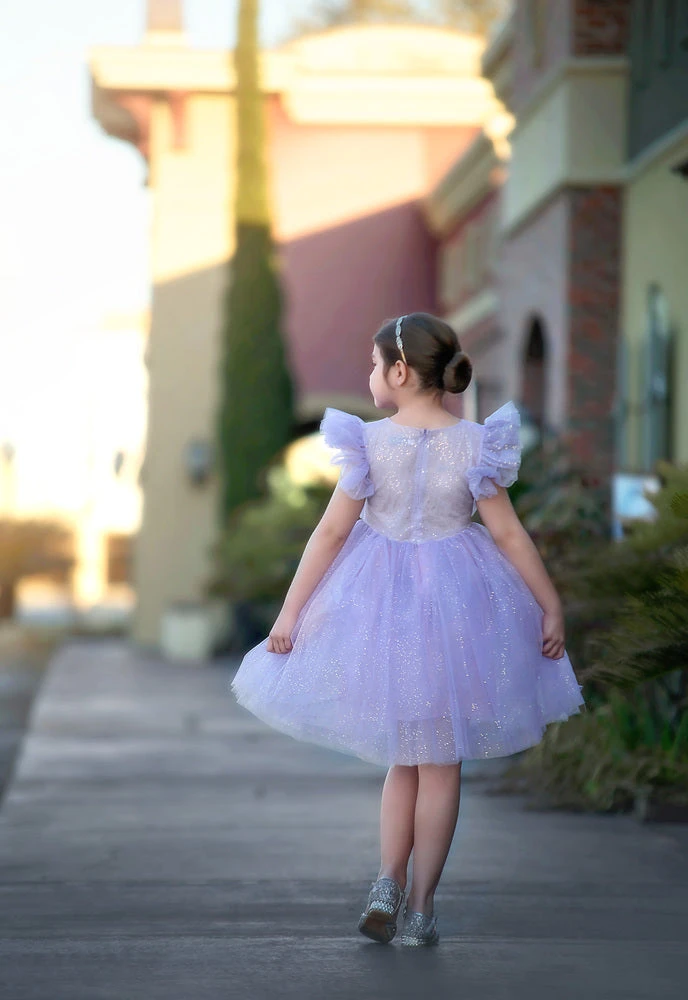 MILLY DRESS SPARKLE LAVENDER 5 MILLY DRESS SPARKLE LAVENDER - Image 3