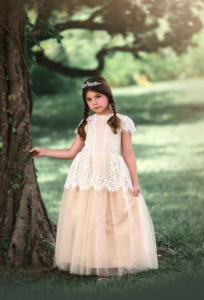 GWENDOLYN GOWN-WHITE/NATURAL 8 GWENDOLYN GOWN-WHITE/NATURAL - Image 6