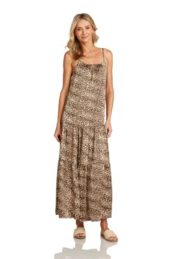 ALEXA MAXI DRESS LEOPARD -Fashion Dress-Trish Scully AlexaDressLeopard 0962 WEB