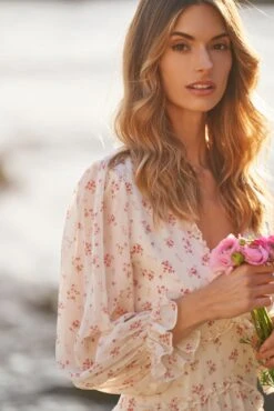 GRACE MINI DRESS PINK FLORAL 26 GRACE MINI DRESS PINK FLORAL -Fashion Dress-Trish Scully DSC02622