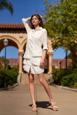 LAURETTE DRESS WHITE 18 LAURETTE DRESS WHITE -Fashion Dress-Trish Scully DSC07892