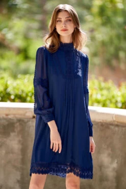 THEODORA SHIFT DRESS NAVY BLUE 12 THEODORA SHIFT DRESS NAVY BLUE -Fashion Dress-Trish Scully DSC07986
