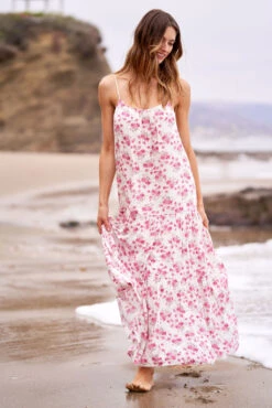 ALEXA MAXI DRESS PINK FLORAL 14 ALEXA MAXI DRESS PINK FLORAL -Fashion Dress-Trish Scully DSC08824