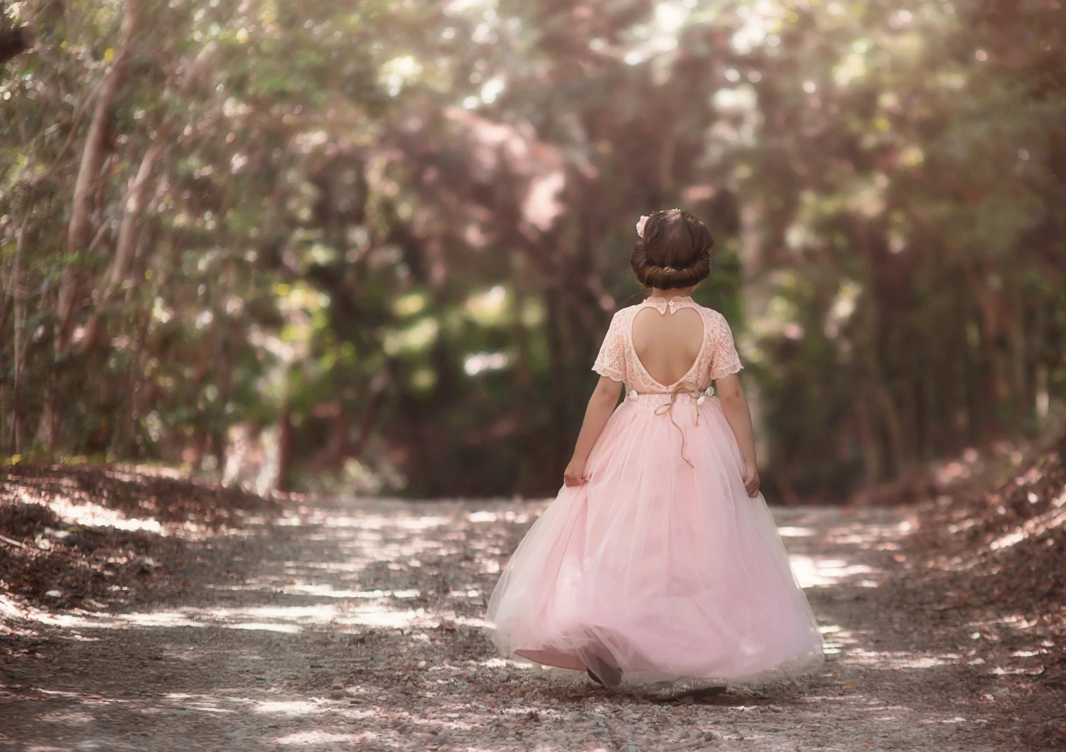 GRACIE GOWN & BELT SET PINK 4 GRACIE GOWN & BELT SET PINK - Image 2