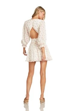 GRACE MINI DRESS PINK FLORAL 17 GRACE MINI DRESS PINK FLORAL -Fashion Dress-Trish Scully GraceDressPink 1532 WEB