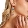 TOULOUSE EARRINGS PASTEL 2 TOULOUSE EARRINGS PASTEL -Fashion Dress-Trish Scully LucilleMaxiDressBlue 0636 WEB