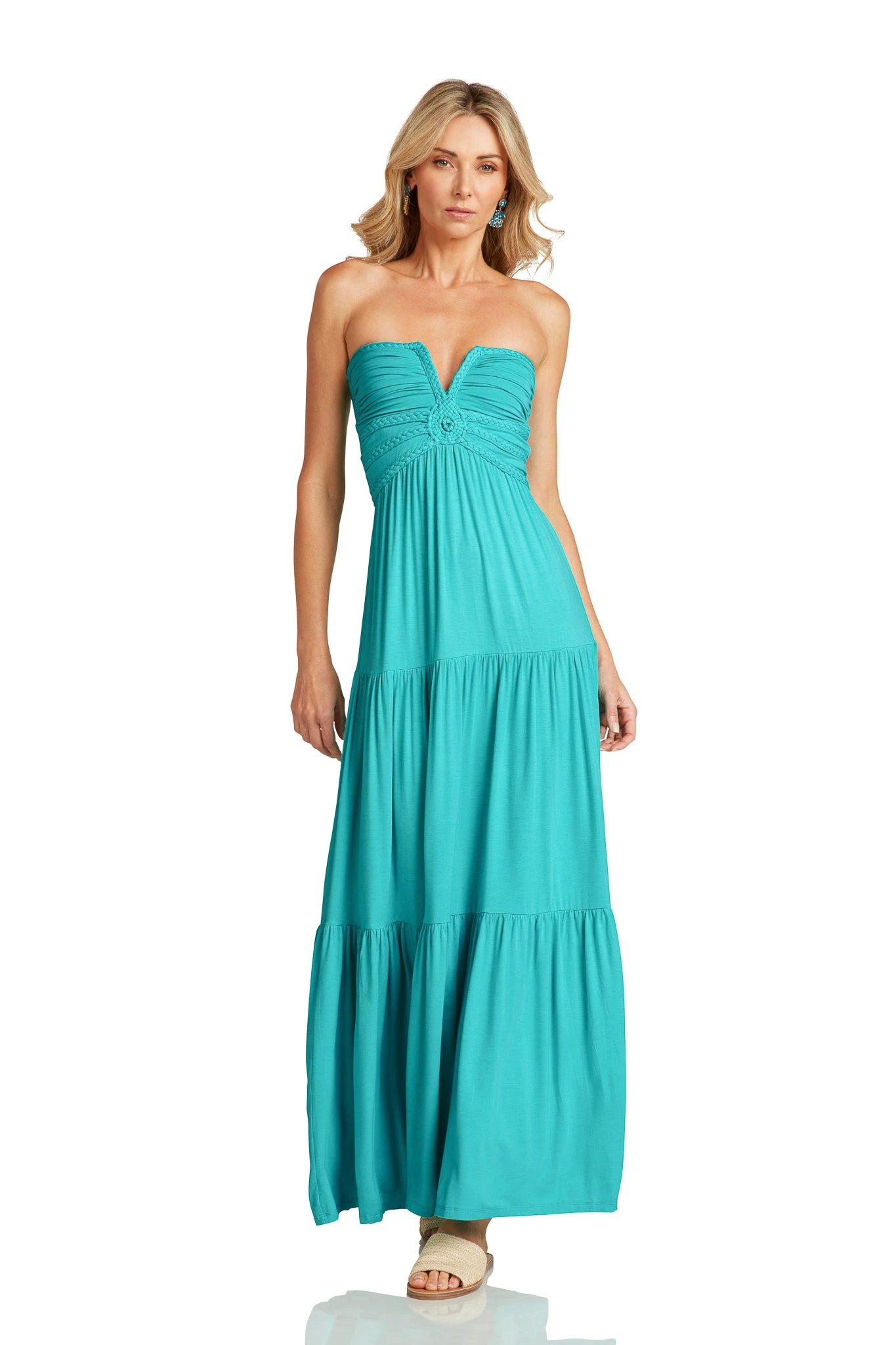 LUCILLE MAXI DRESS TURQUOISE 4 LUCILLE MAXI DRESS TURQUOISE - Image 2